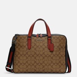 Coach Graham Slim Brief In Colorblock Signature Canvas