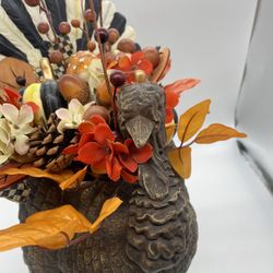 MacKENZIE Childs Woodland Turkey Arrangement Centerpiece