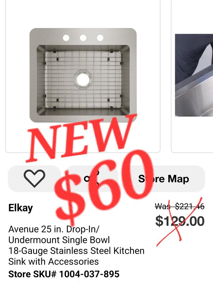  Kitchen Sink with Accessories