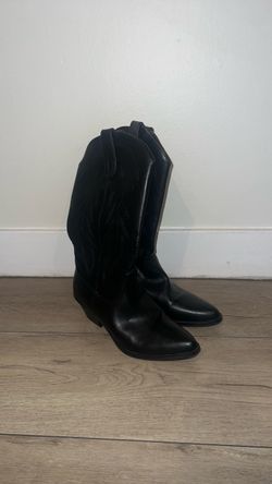 Women's Black Cowboy Boots Size 7