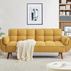 New in box 75.39 IN. Futon Sofa Bed, Convertible Upholstered Couch Sleeper 