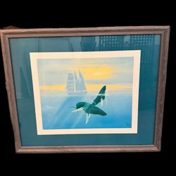 KENNETH AUNCHMAN Framed & Signed  Print Numbered 222/500 33x37