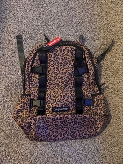 Supreme Leopard Print Backpack