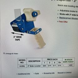 Tape Gun With Roll Of Tape 3”