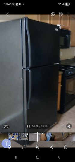 Black refrigerator