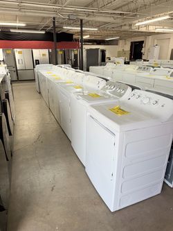 GE White Top-Load Washer and Dryer Set