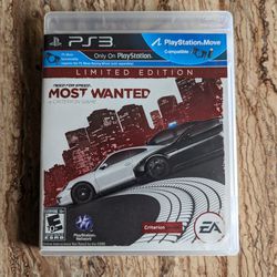 Need For Speed Most Wanted PS3 PlayStation 3 Game Limited Edition