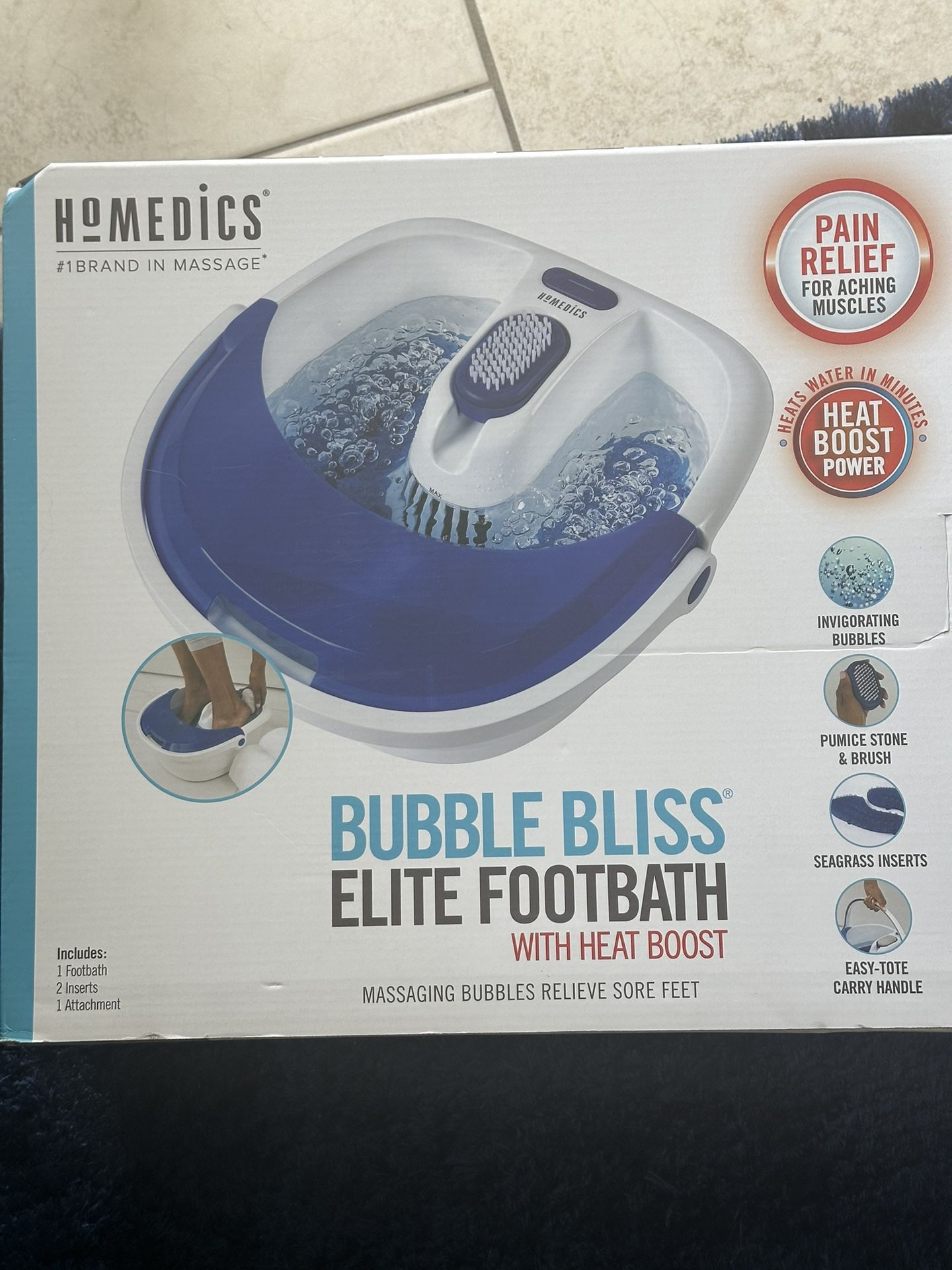 Bubble Bliss Elite Footbath With Heat Boost