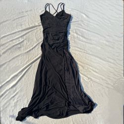 Fiesta Fashion Black Slited Bodycon Maxi Prom Dress