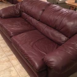 Leather Couch and loveseat