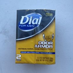 Dial For Men 24 hour Odor Armor Bar Soap 2 PK - NEW
