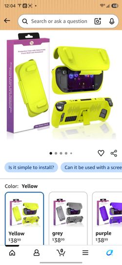 Steam Deck Protective Case with Kickstand – Yellow