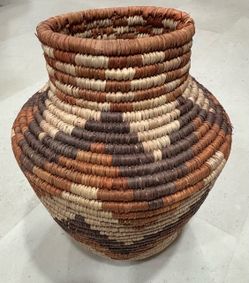 Vintage hand made grass basket