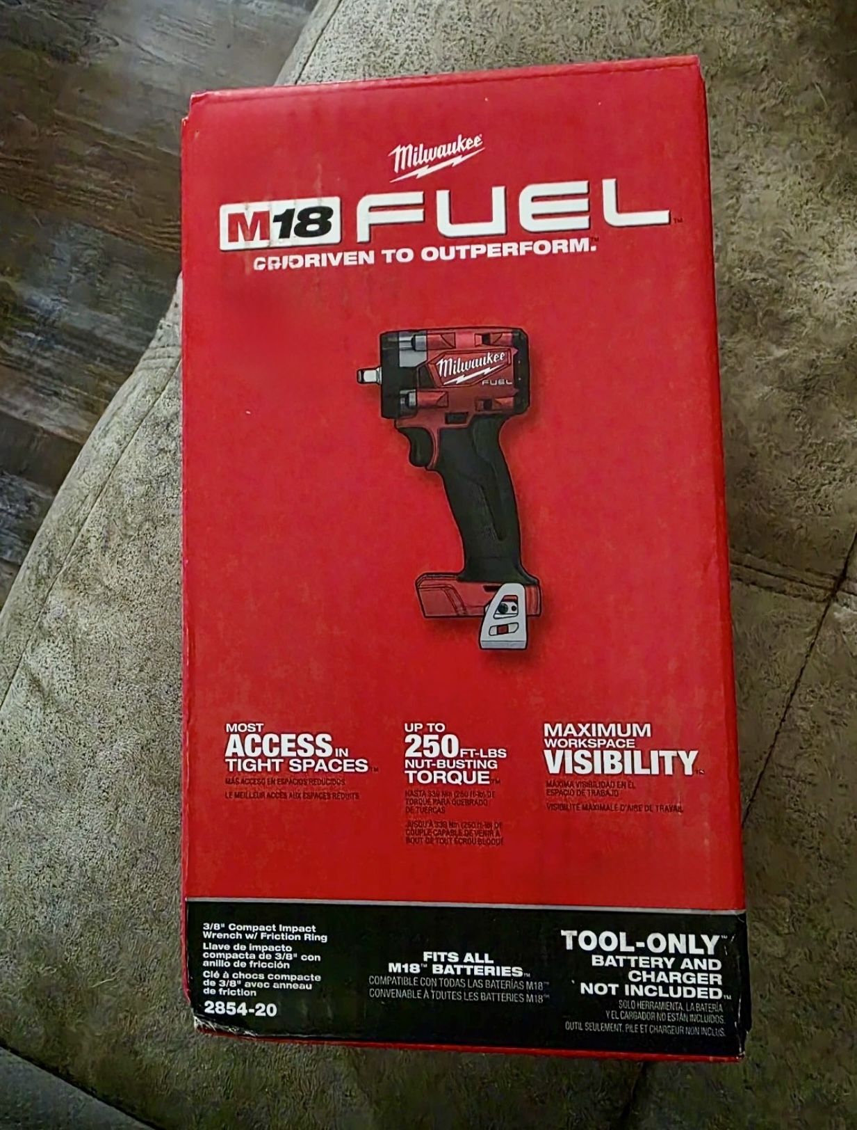 Milwaukee M18 FUEL GEN-3 18V Lithium-lon Brushless Cordless 3/8 in. Compact Impact Wrench with Frict