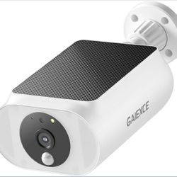 Solar Security Camera, Wireless Security Camera Outdoor, 2K with Integrated Solar Panel, Night Vision, Continuous Power, 2.4/5 GHz Wi-Fi, for Surveill