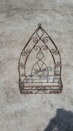 Metal wall art with window box