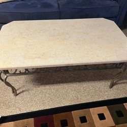 Marble Coffee Table And End Tables