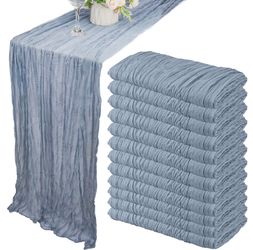6 Pack 10Ft Cheesecloth Table Runner 35x120 Inch Boho Gauze Table Runner Rustic Cheese Cloth Long Romantic Table Runners For Wedding Bridal Shower Bir