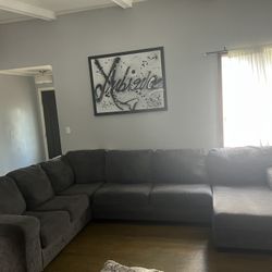sectional couch charcoal grey