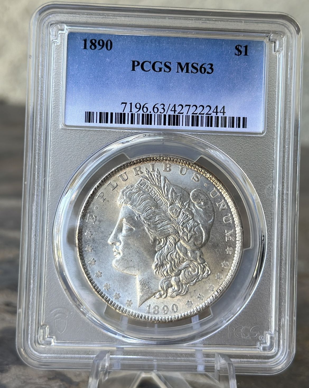 1890 Morgan Silver Dollar Graded Coin 