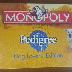 Vintage 2002 Pedigree x Monopoly Dog Lovers Edition Sealed OG Board Game Board 2000s 6 Six Custom Pewter Tokens NOS Hasbro Parker Brothers Bros Games