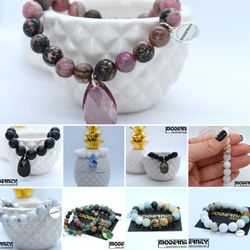 High quality natural gemstones bracelets for women and men