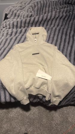 FEAR OF GOD essentials reflective light oatmeal hoodie