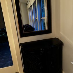 Mirror and Accent Storage Cabinet 