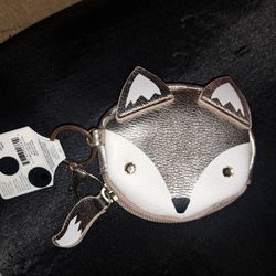 Fox Coin Keychain purse! Brand New! 
