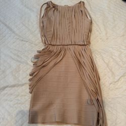 Herve Ledger Style Dress - Blush , Small