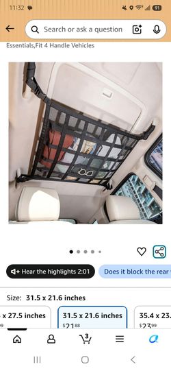 Car Ceiling Cargo Net Organizer