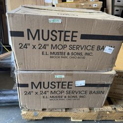 MUSTEE 24 in. x 24 in. x 10 in. Service Mop Basin for 3 in. DWV in White