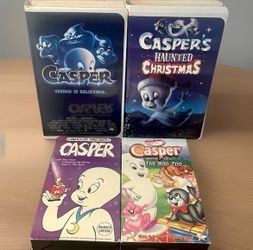 Casper The Friendly Ghost VHS [Lot of 4] VTG Cartoons & Movies - 1990s - Tested