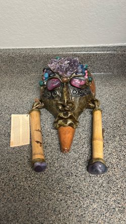 Gemstone Encrusted Gourd Mask