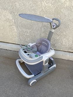 ［Brand New]3-in-1 Foldable Baby Walker - Music Car-Themed Walker with Wheels and Bouncing Foot Mat, Push-Behind Walker, Baby Walker with Sheds Design