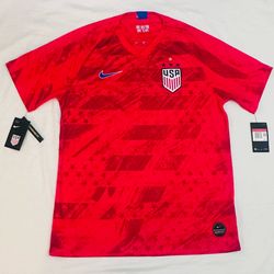 NIKE MEN'S USA  AWAY STADIUM JERSEY - RED/BLUE/BLUE LARGE
