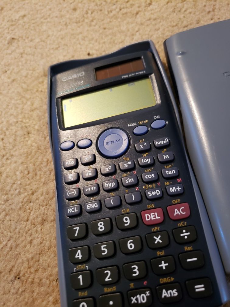 Calculators and pens