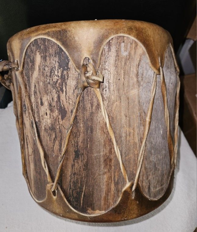 Authentic Native-American Ceramony Drum With A Custom Hand Made Beater From Taos, NM. I