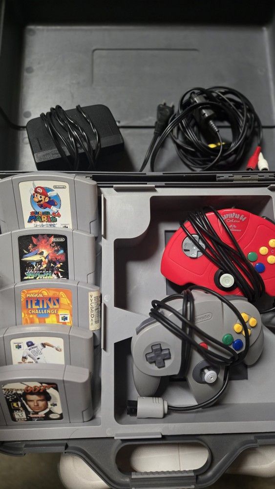 Japanese Nintendo 64 Games Case Cables
