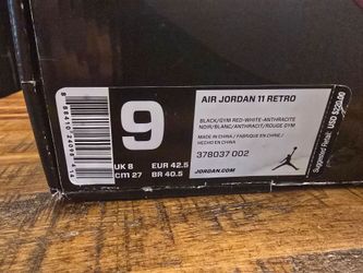 Air Jordan Retro 11  72-10 2015. Size #9