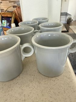 Fiestaware Grey Pearl Coffee Mug X6