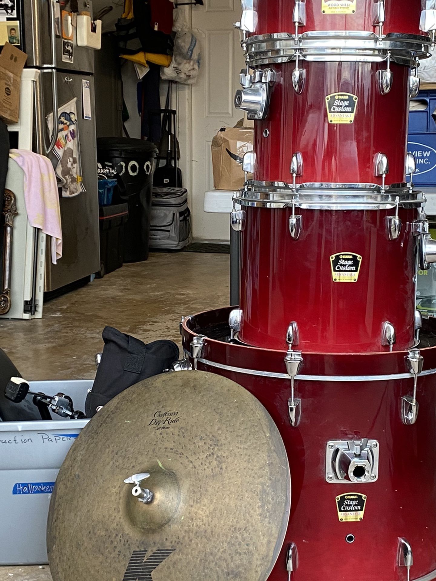 Yamaha Stage Custom Full Drum Set Including Cymbals
