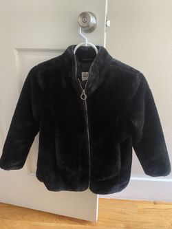 GAP Faux fur Black Jacket Size Small
