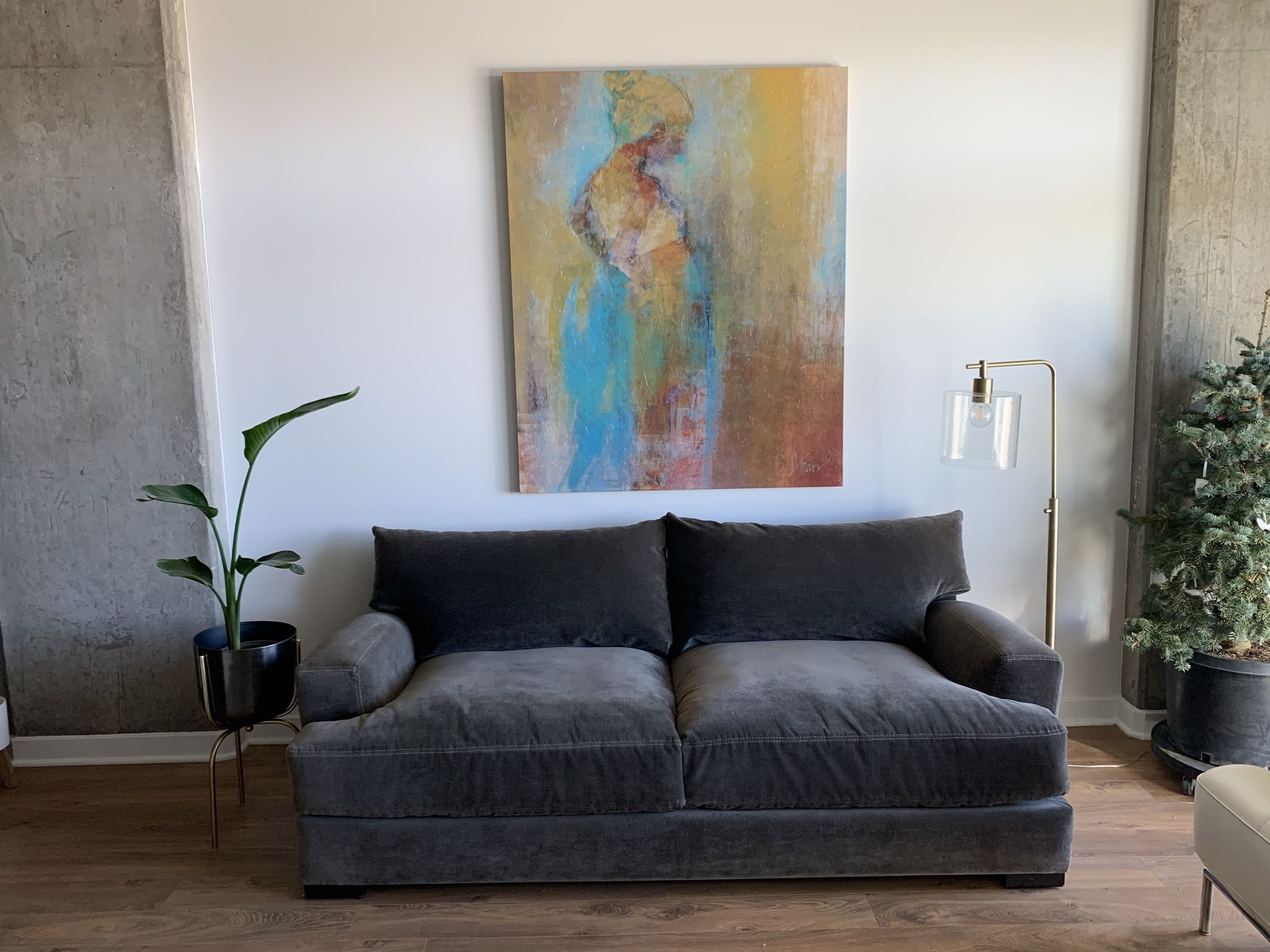 Huge Original Canvas Z gallerie The Bather Art 4 X 5 Feet