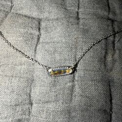 Kendra Scott Emma Rhodium Over Brass Set Ring,  Earring, And Necklace  