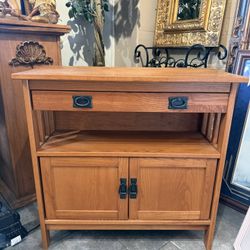 Mission Style Foyer Table With Drawer 