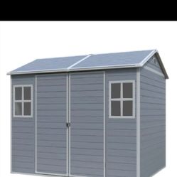 8 x 6 resin outdoor storage shed and tool shed