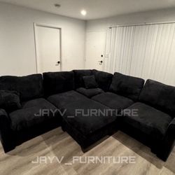 New Black Sectional 
