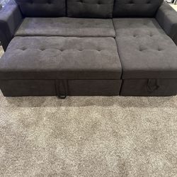 Twin size 3-seat sleeper sofa bed 