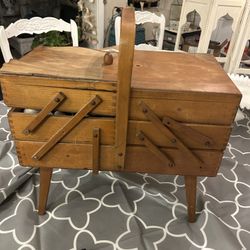 Vintage Sewing Box filled with Sewing Tools 